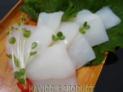 Cuttlefish slit sushi