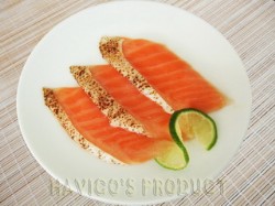 Grilled salmon slice